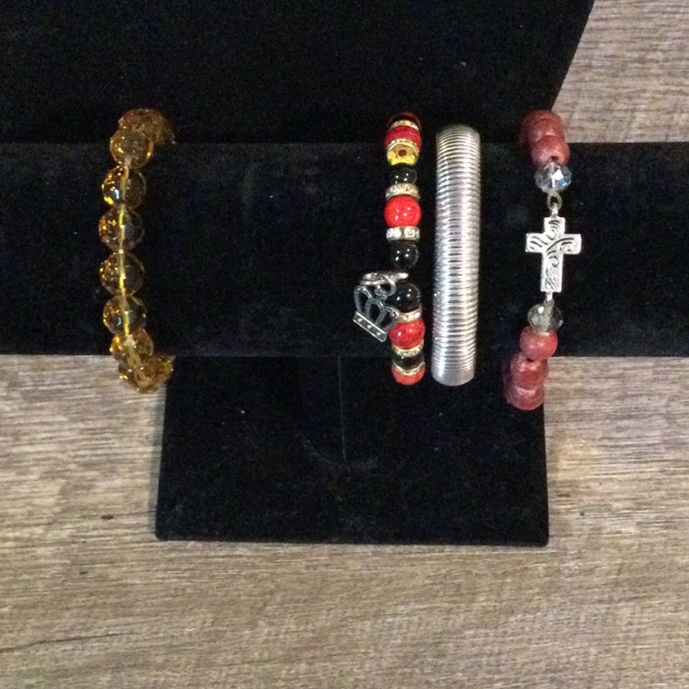 Elegant Multi-Color Beaded Bracelet Set